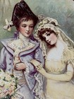 Antique Victorian Wedding Couple  7 5  Round Decorative Flue Cover Collectible