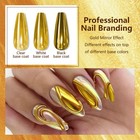 Holographic Mirror Gold Chrome Nail Powder Glitters Effect Metallic Dust