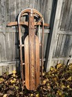 Vintage Sled 1940s Fleetwing  springtop  Flash Wooden Sled snow Sled
