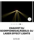 Chauvet Dj Scorpion Dual Rgb Ils Laser Effect Light Dmx Multicolor W  Display