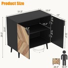 Storage Cabinet Sideboard Buffet Cabinet For Living Room  Dining Room  Entryway