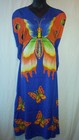 Women African Drawstring Maxi Kaftan Dress Dashiki Boho Hippie Blue Free Size