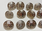Vintage Mixed Sizes Fire Department Buttons Fd Lot