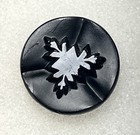 Antique Black Glass Shank Button Pat Dec 28 1880 Triangular Leaf
