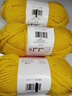 Bernat Softee Chunky Yarn Lot Of 3 Skeins Glowing Gold Each Skein 108 Yards