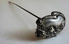 Vintage 8  Long Estate Victorian Edwardian Nouveau Sterling Silver Top Hat Pin