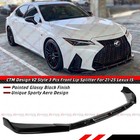For 2021-2025 Lexus Is300 Is350 Ctm V2 3pc Gloss Black Front Bumper Lip Splitter
