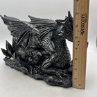 Blackish Gray Figurine Dragon Mythical Creature Statue 12x7    Highly Detailed