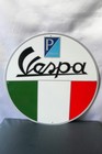 Vespa Italian Flag Edition     Vintage Piaggio Heavy Metal Sign     50 Cm  19 7    
