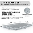 24 Inch Baking Sheet Pans With Rack Set  Natural Aluminum 24 Inch  Silver 