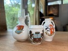 Wh Goss Vintage Miniature Souvenir China Lot X3 Egham Bath Folkestone
