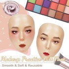 Silicone Makeup Practice Board - Full Face Mannequin With Makeup Kit  Face Ge   