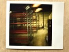 Vtg Photo 1980s Polaroid Strange Weird Abstract Metal Racks