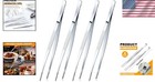 Multi-purpose Stainless Steel Tweezers 10 Inch 4 Pack Bar Tongs Cocktail Decor