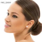14k Yellow Gold 1 2 Ct Solitaire Created White Diamond Stud Earrings  g-h  Si 