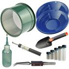   Blue Mini Gold Classifier Screen   Gold Pan Panning Kit 12    10  Pans Pack
