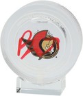 Brady Tkachuk Senators Signed Crystal Puck - Filled With Ice From 2024-25 Season