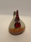 Vintage Enesco White Chicken  Rooster Figurine Heavy Cast Iron 1 25    Miniature