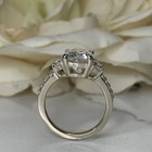 Women s 3 50ct Cushion Cut Moissanite Prong Engagement Ring Solid 10k White Gold