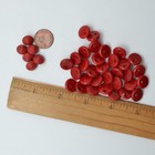 Lot Of 30 Tiny Vintage Red Czech Glass Buttons With Molded Shanks   1 2 