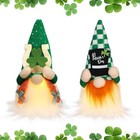  9 4   Tall Light Up St Patrick s Day Gnomes Decorations - 2 Light Up Gnomes