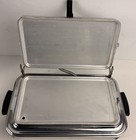 Vtg Universal Griddle Sandwich Press Panini Toaster Grill Chrome Art Deco Mcm