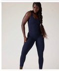 Athleta Transcend 7 8 Bodysuit jumpsuit Legging s  Medium  Navy Blue  Nwt