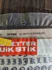 Easy Setter Quick Stick Rub On Transfer Letters And Numbers Old English Vintage 