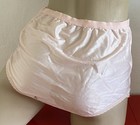 Vintage Nylon Pink Lace Insert Brief Panty Granny Panties Size Medium Has Damage