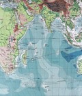 1907 Phillips Map Indian Ocean Australia India Africa Arabia Madagascar Malaysia