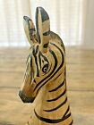 Zebra Shelf Sitter Jointed Handcrafted Wooden Folk Art Primitive 13   