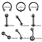 2-84pc Body Piercing Kit Belly Tongue Lip Eyebrow Nose Ring Stud Barbell Jewelry