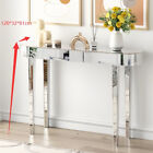 Artloge Mirrored Console Table Entryway hallway Silver Bedroom Desk Sofa Tables 