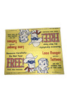 D Vintage 1959 Lone Ranger Fritos Corn Chips Tattoo Premium Cowboy Tv Show
