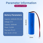 3 7v 2600mah Rechargeable Li-ion Battery  Ph2 0 2-pin Connector  Replacement Bat