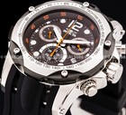 Invicta Speedway Chronograph Sliver Orange Black Dial Men Elegant Fashion Watch