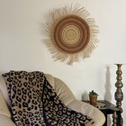 Large Native Aboriginal Australian Woven Pandanus Mat Basket Wall Hanging Art