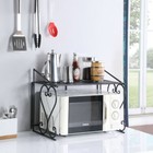 Microwave Oven Metal Rack Storage Stand Holder 2-tier Kitchen Counter Organizer