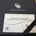 2018 United States Mint Limited Edition Silver Proof Set W ogp-free Shipping