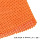 Orange Speaker Mesh Grill Stereo Fabric Dustproof 50cm X 160cm 20 x63 