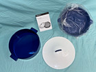      New  Vintage Tupperware Microsteamer Microwave Steamer Blue Unused Nos