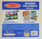 Melissa And Doug Wooden Peg Puzzles Vehicles Preschool Toy Never Been Opened