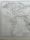 1854 Ancient Egypt Hand Coloured Original Antique Map By William Hughes