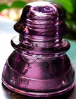 Antique Whitall Tatum No 1 Purple Glass Insulator Exceptional Color  C1920 4 
