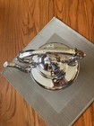 Chromium Hinged Lid Vintage Teapot Cromwell Silver Mtg Art Nouveau 4-5 Cup Usa