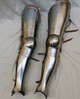 Medieval Full Steel Leg Armor     Handmade Gothic Plate Cuisses  Poleyns   Greaves