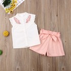 2pcs Toddler Kids Baby Girls Outfits T-shirt Tops   Shorts Pants Clothes Set