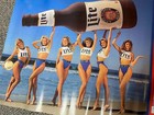 Vintage 90s Miller Lite Beer Way Big Fun Poster Sexy Models Beach 20    X 30   
