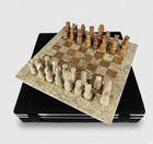 Marble Chess Set Brown Gift Storage Box 12  Chess Board Chess Pieces Stone Chess