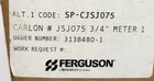 Carlon 3 4    Water   Flow Meter Jsj075 W  Connection Kit  15-30 Gpm -new Open Box